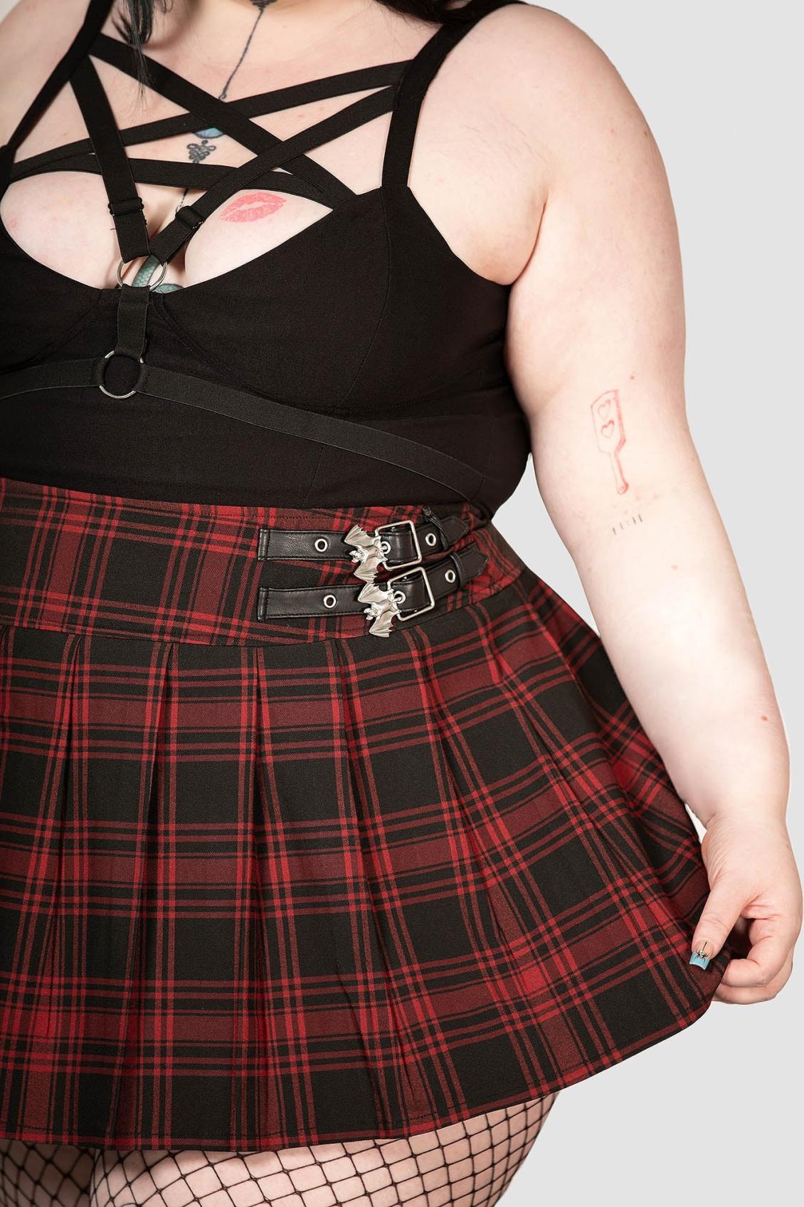 Women Mini Skirts | Killstar Bat Girl Skirt [TARTAN]