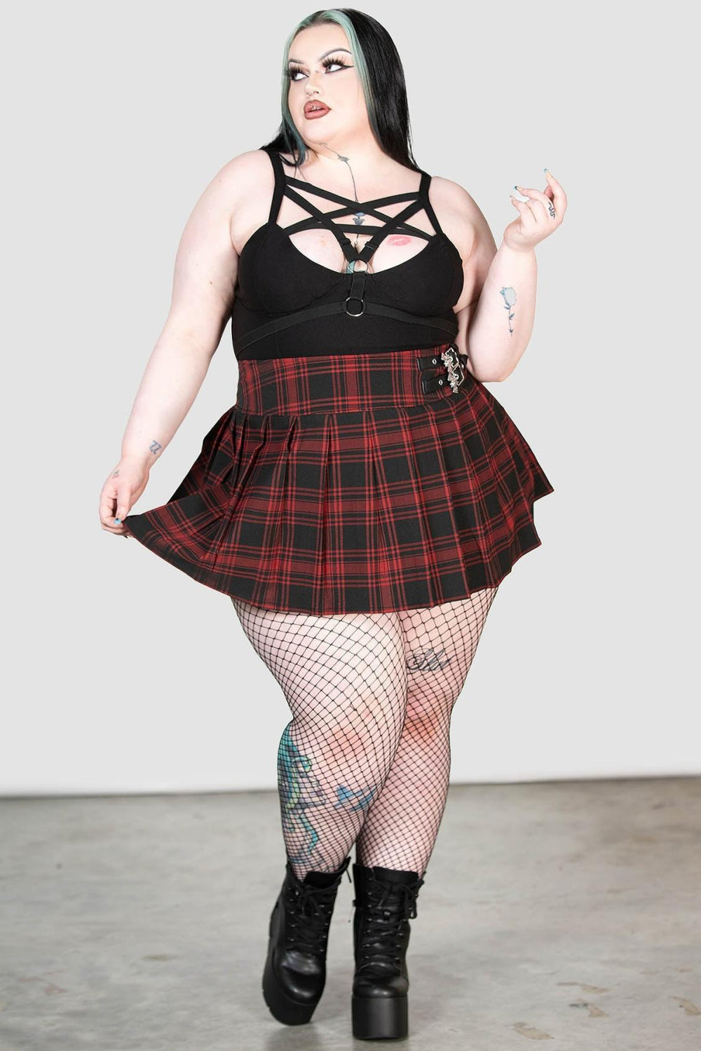 Women Mini Skirts | Killstar Bat Girl Skirt [TARTAN]