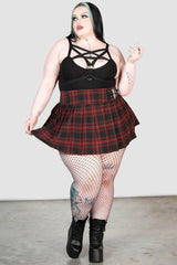 Women Mini Skirts | Killstar Bat Girl Skirt [TARTAN]