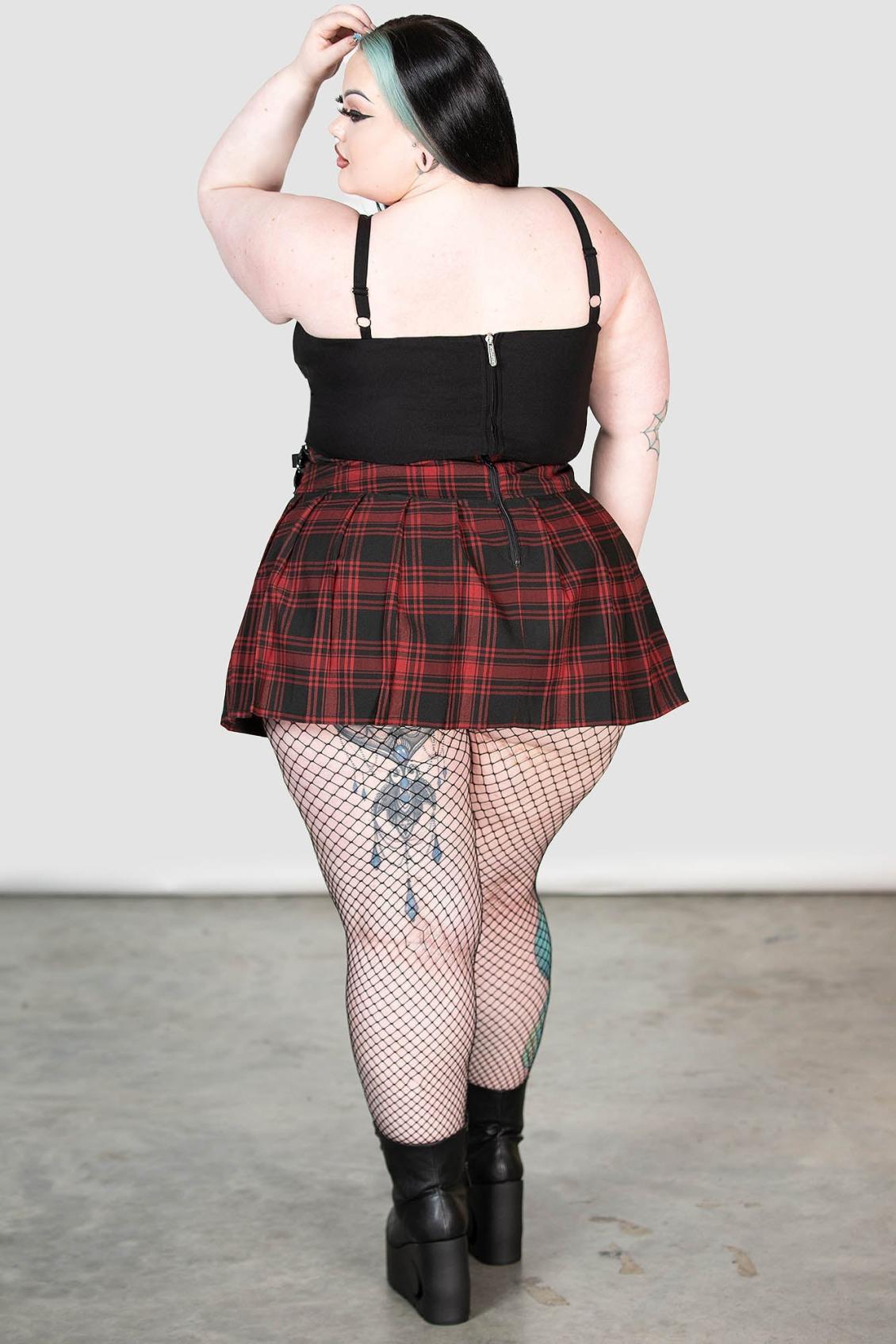 Women Mini Skirts | Killstar Bat Girl Skirt [TARTAN]