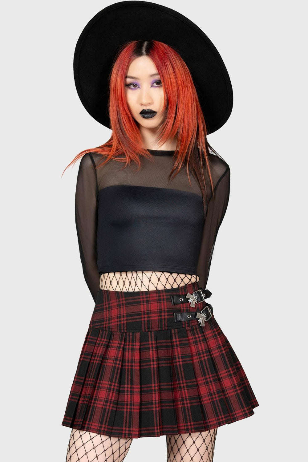 Women Mini Skirts | Killstar Bat Girl Skirt [TARTAN]