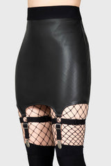 Women Mini Skirts | Killstar Cassandra PU Mini Skirt [B]