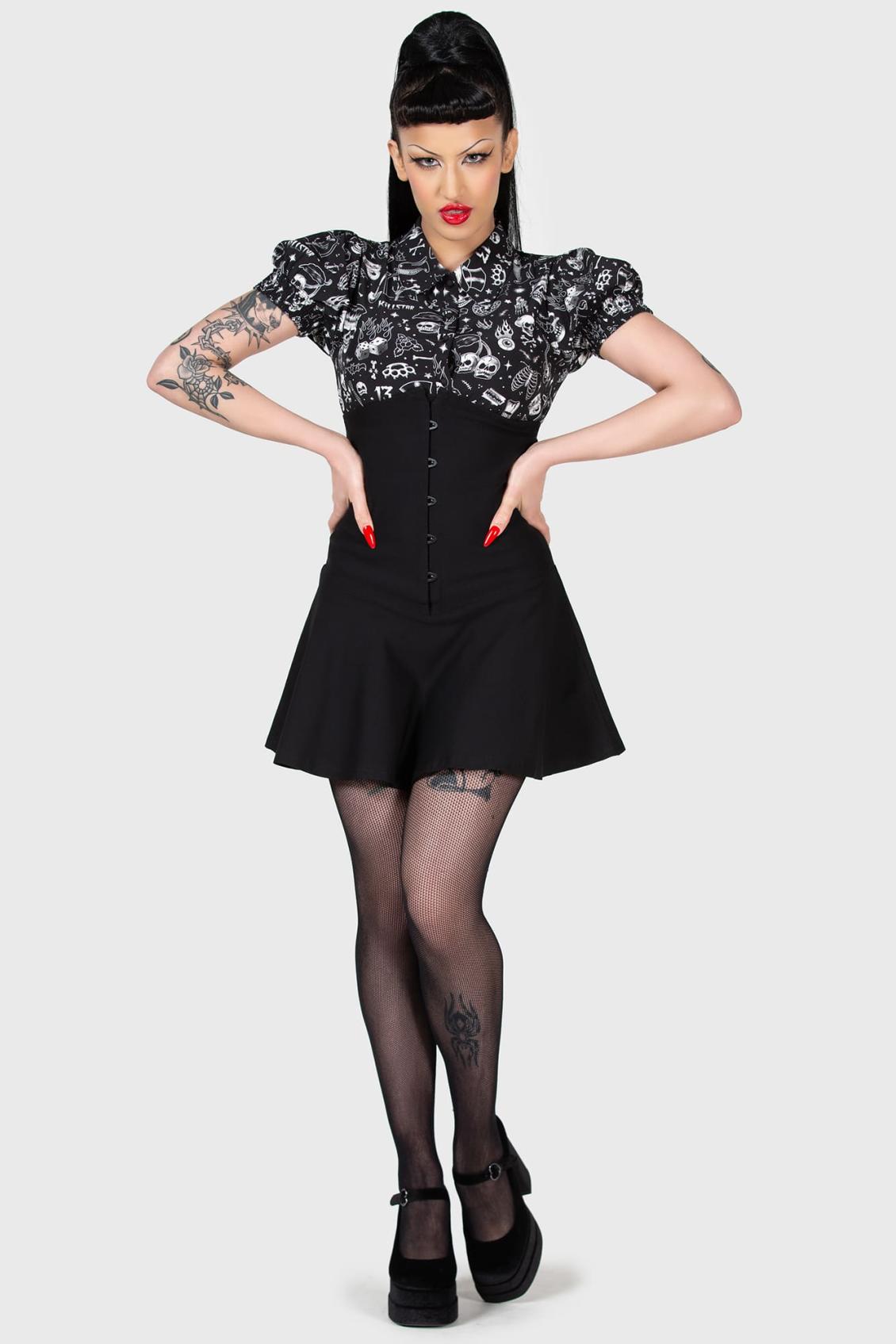 Women Mini Skirts | Killstar Daddy-O Corset Mini Skirt