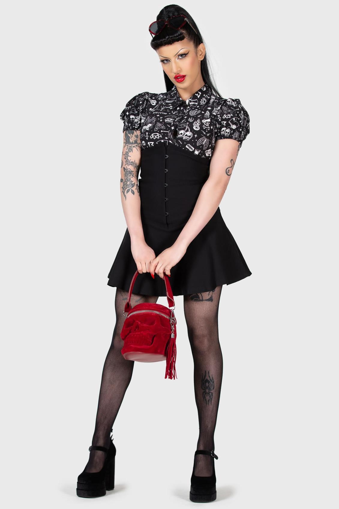 Women Mini Skirts | Killstar Daddy-O Corset Mini Skirt