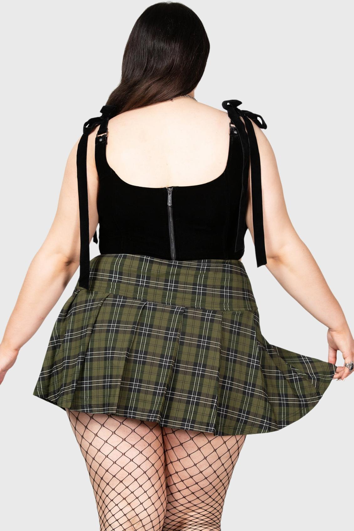 Women Mini Skirts | Killstar Dark Canopy Pleated Skirt