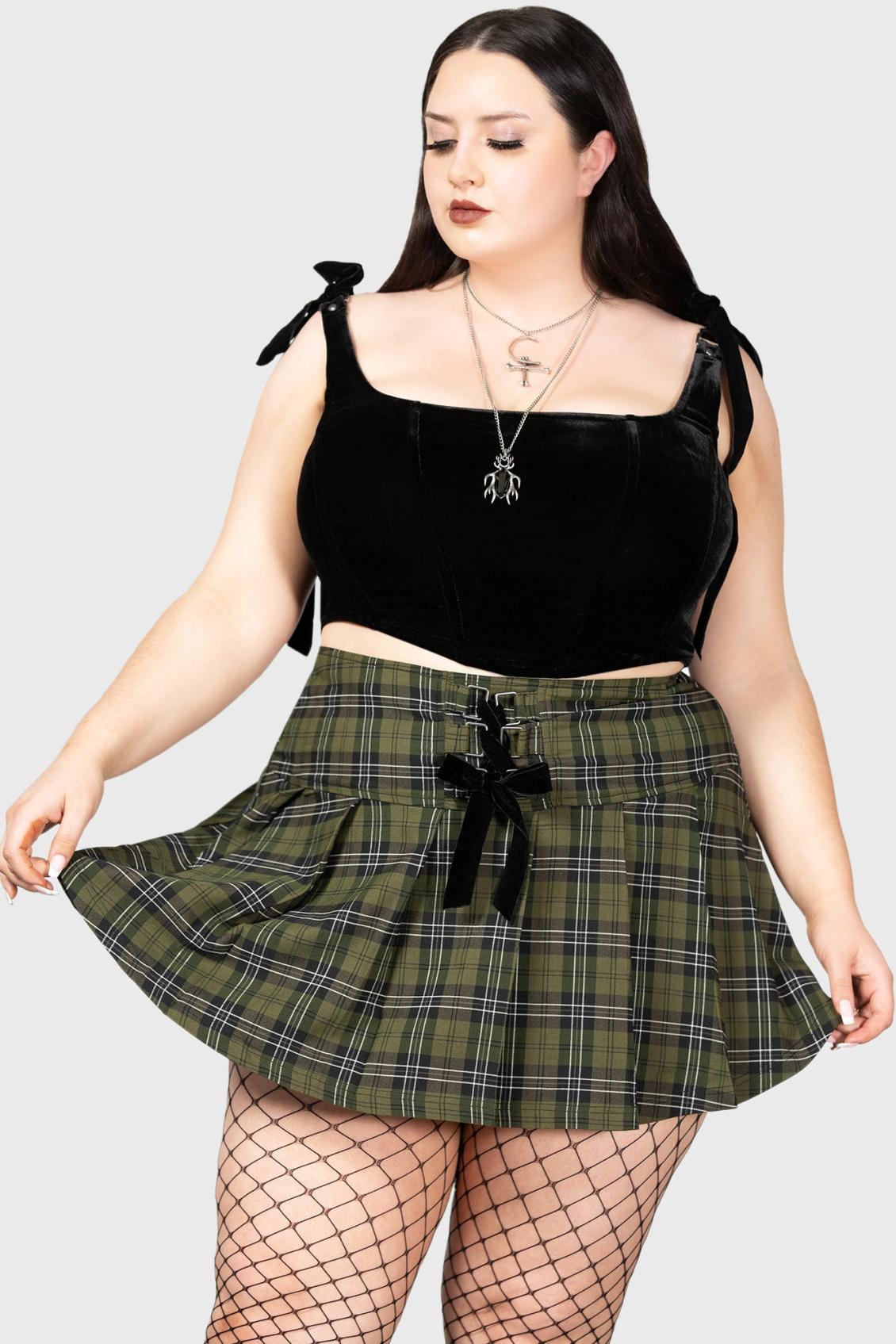Women Mini Skirts | Killstar Dark Canopy Pleated Skirt