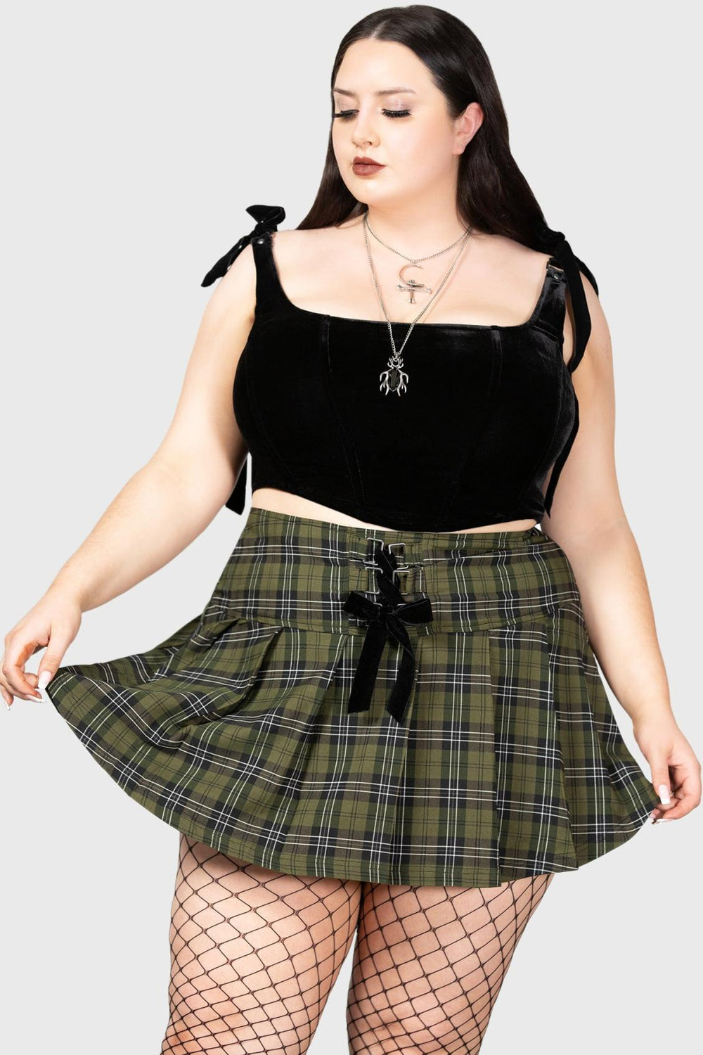 Women Mini Skirts | Killstar Dark Canopy Pleated Skirt