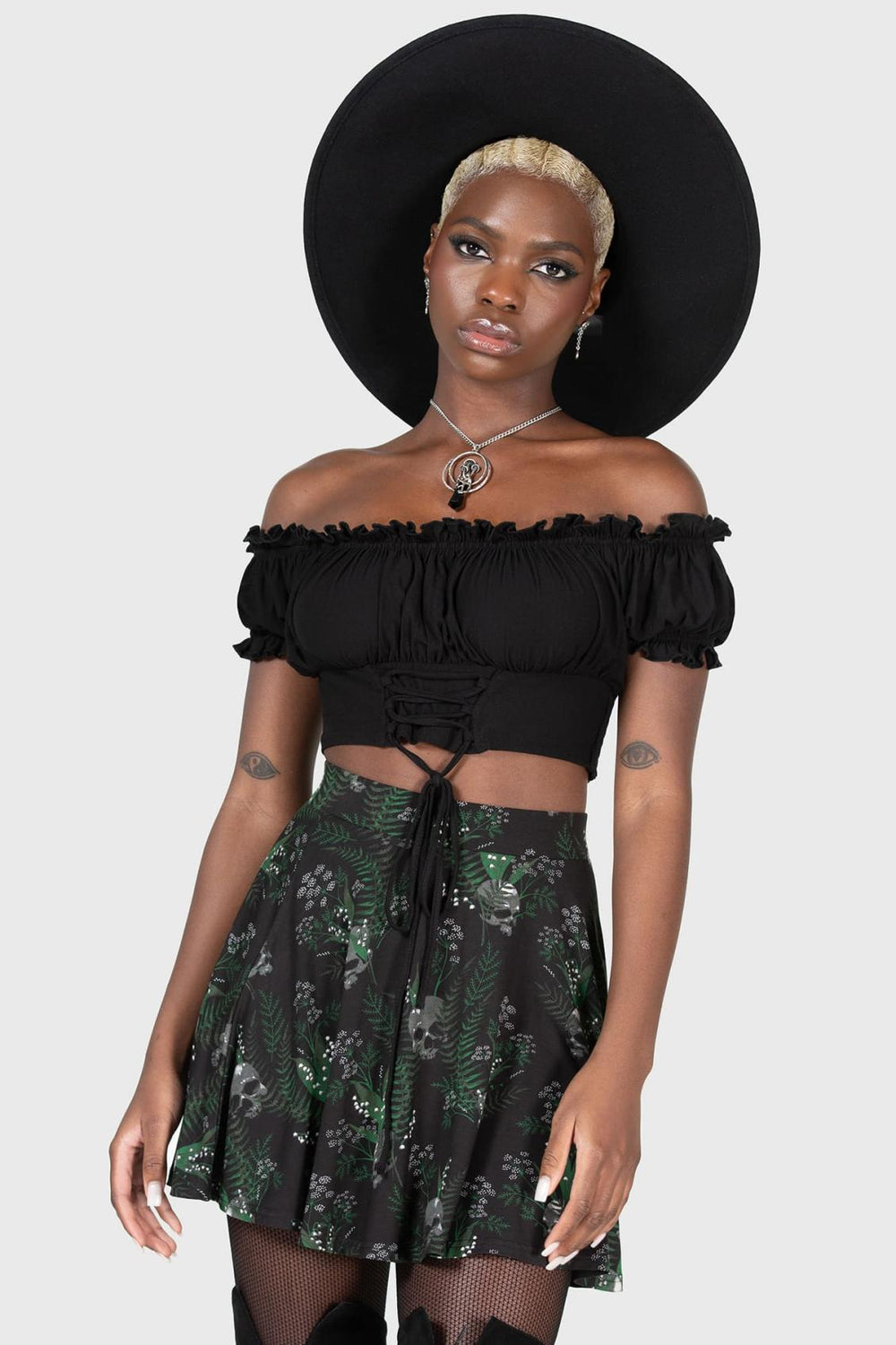 Women Mini Skirts | Killstar Fallen Fleurs Skirt