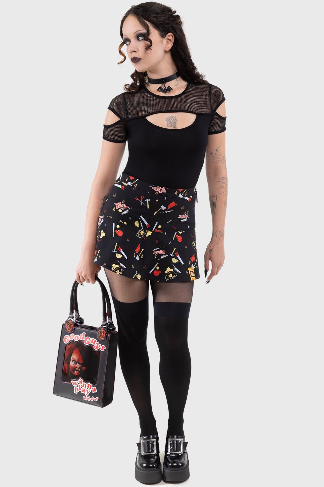 Women Mini Skirts | Killstar It&#039;s Time To Play Mini Skirt