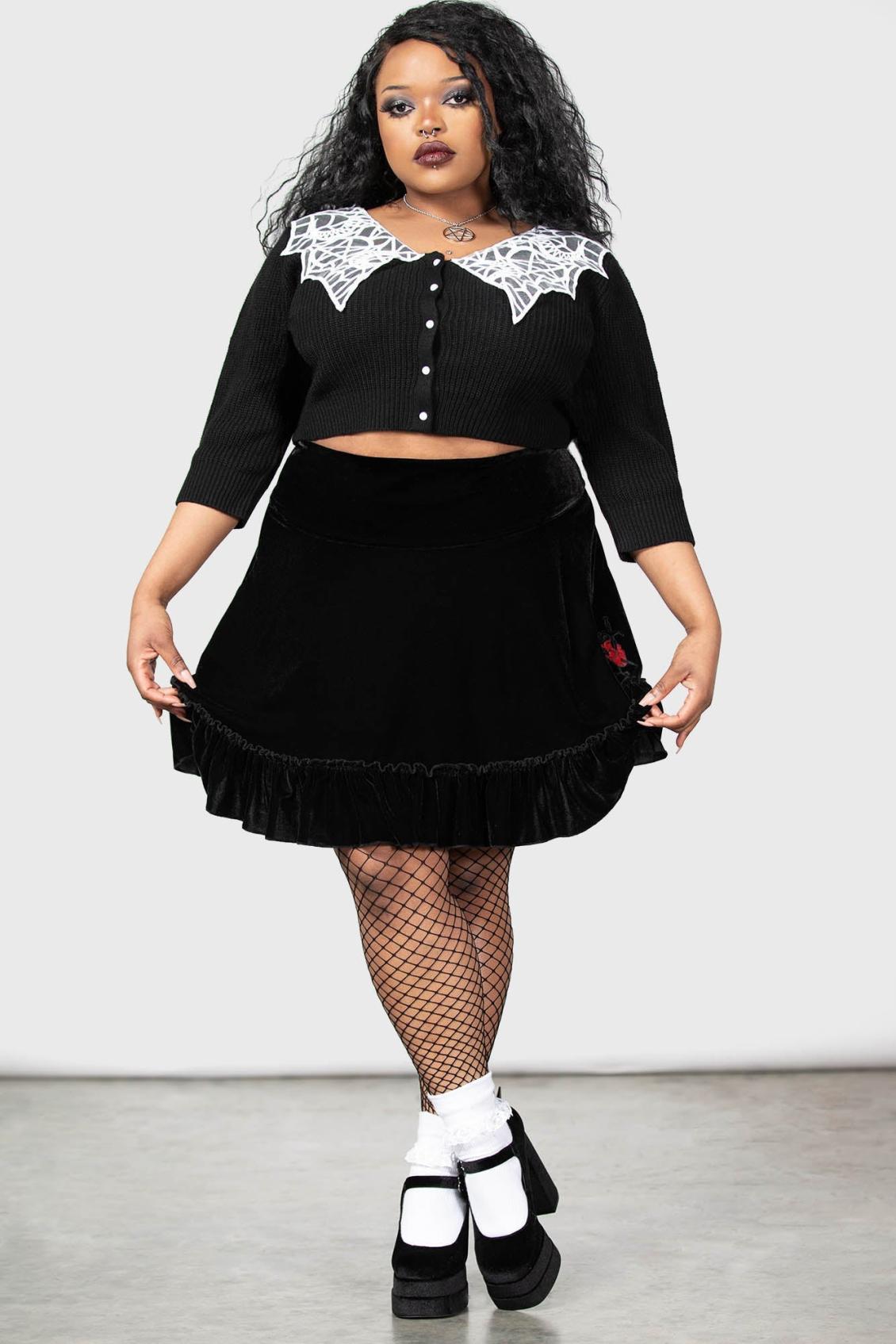 Women Mini Skirts | Killstar Lamellae Skater Skirt