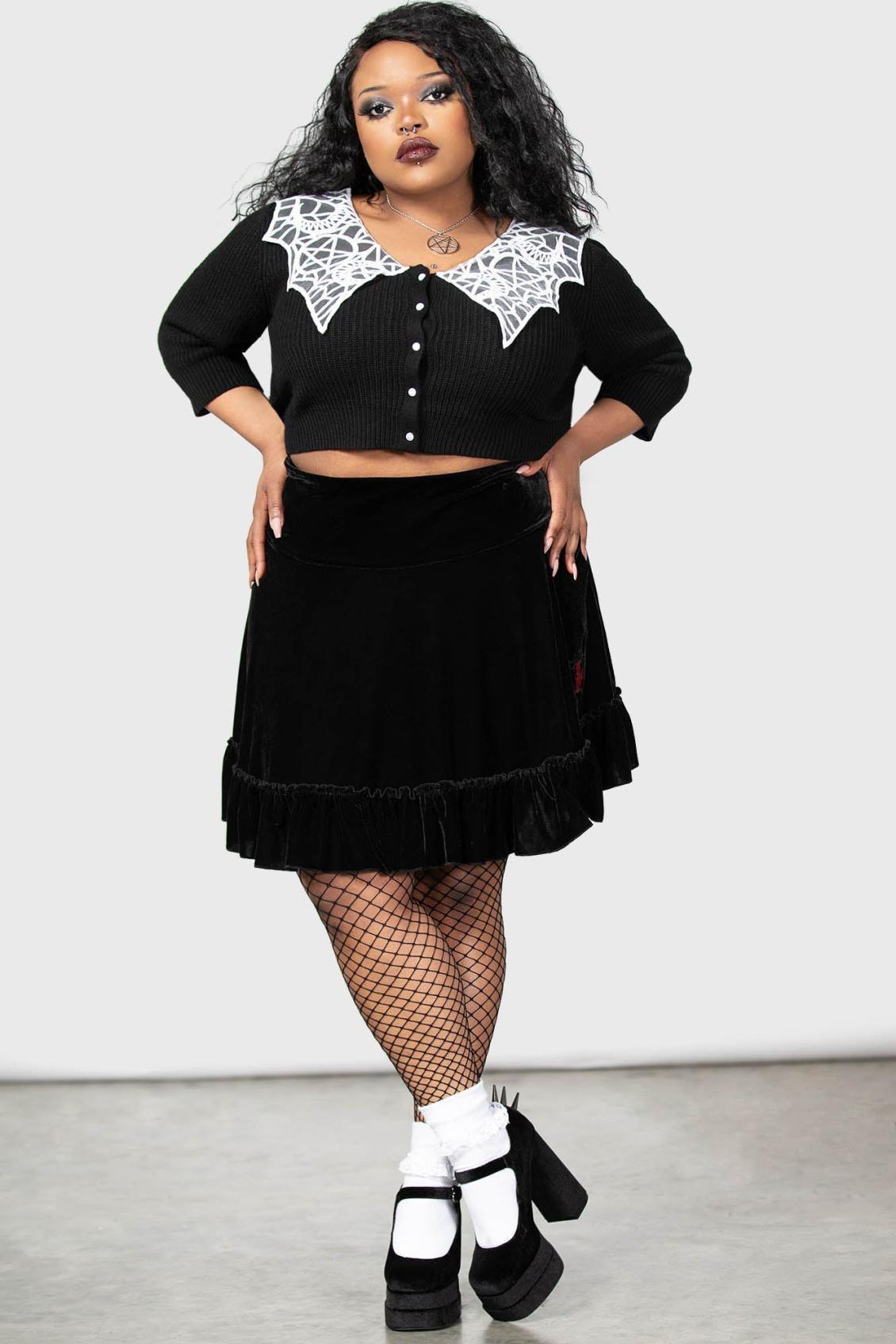 Women Mini Skirts | Killstar Lamellae Skater Skirt