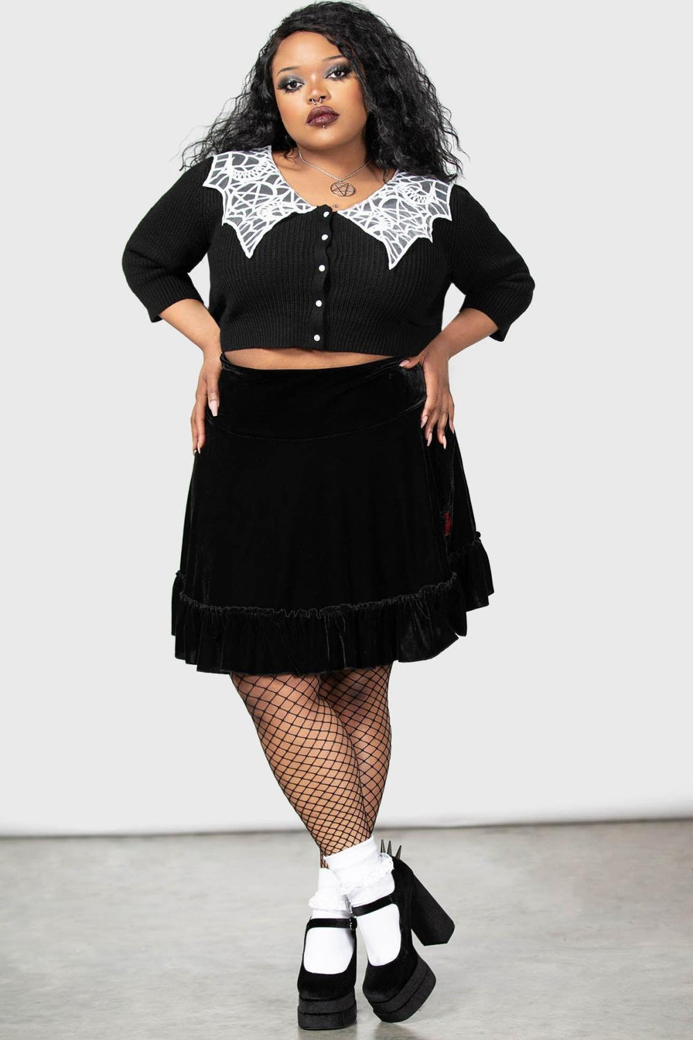 Women Mini Skirts | Killstar Lamellae Skater Skirt