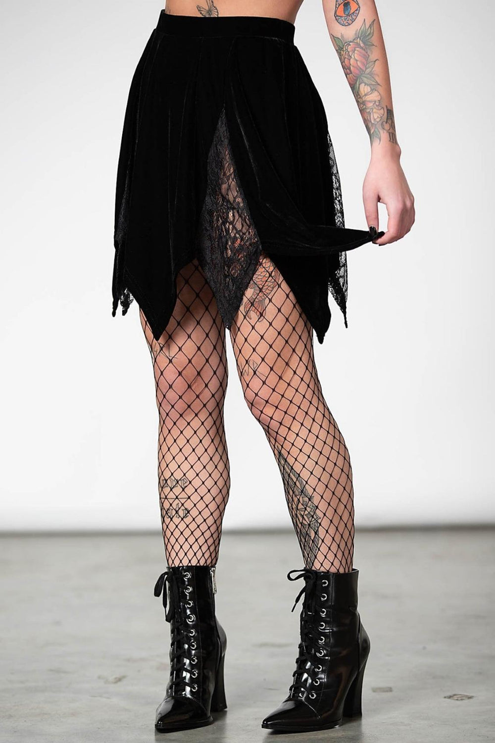 Women Mini Skirts | Killstar Lester Velvet Mini Skirt [B]