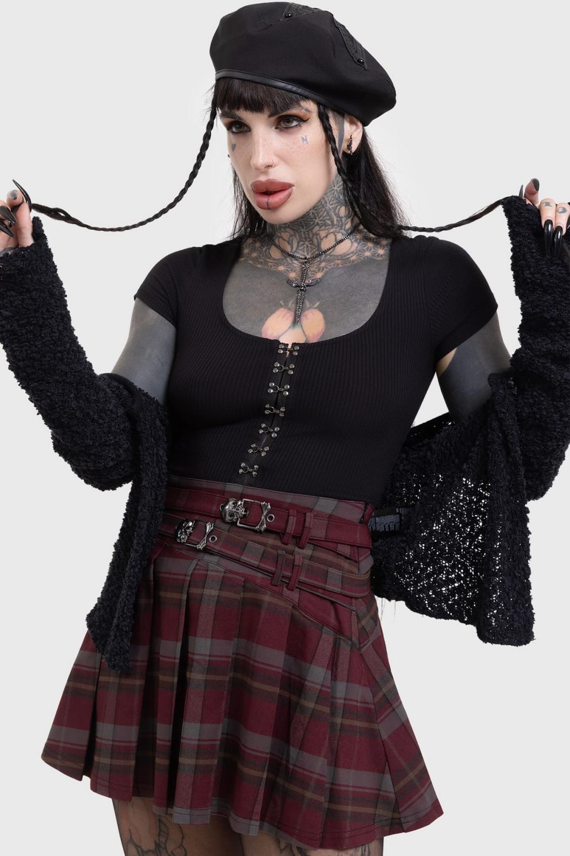 Women Mini Skirts | Killstar Sable Riot Skirt
