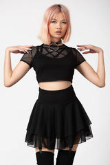 Women Mini Skirts | Killstar Yasumi Mesh Skirt