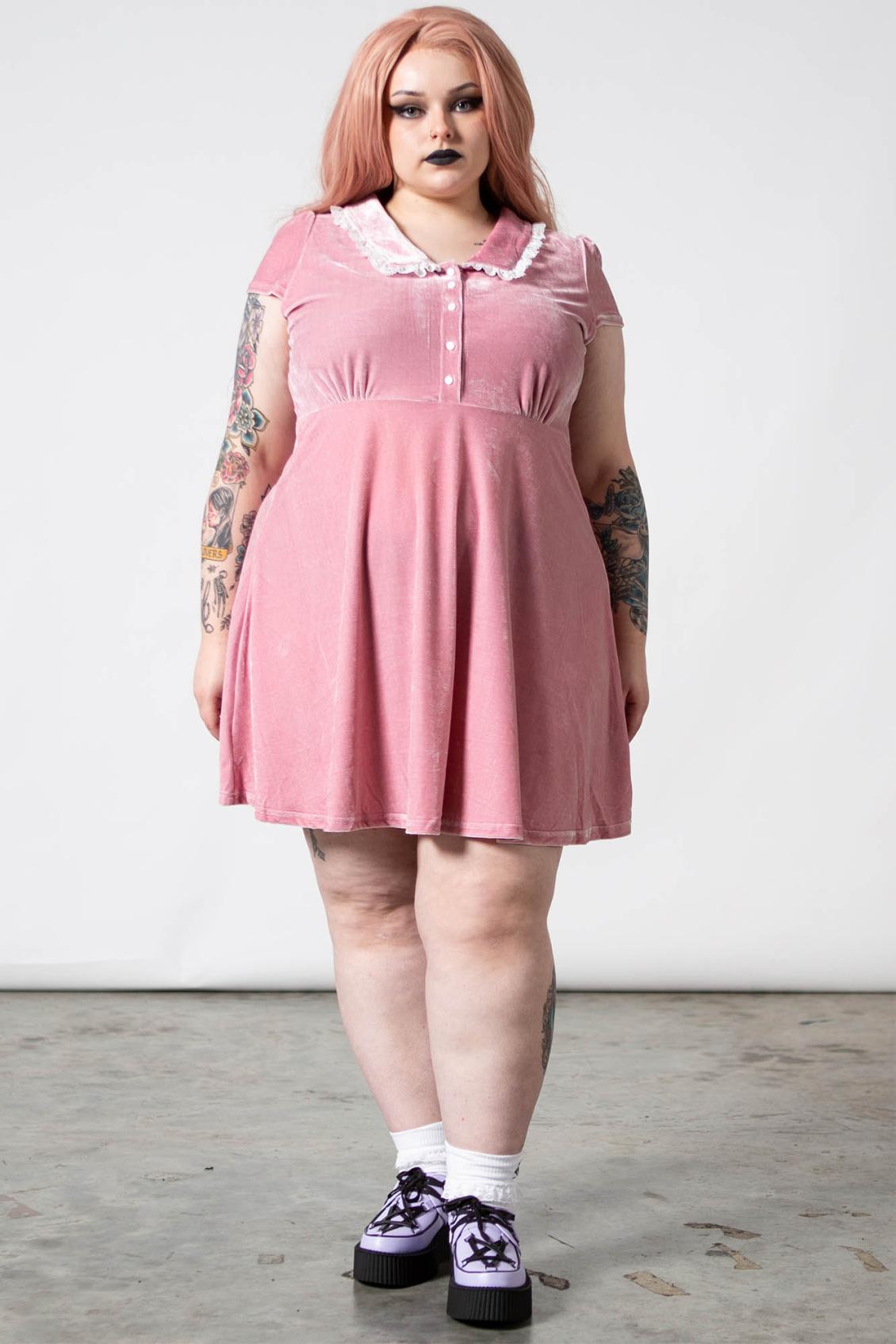 Women Party | Killstar Every Mourning Collar Dress [PASTEL PINK]