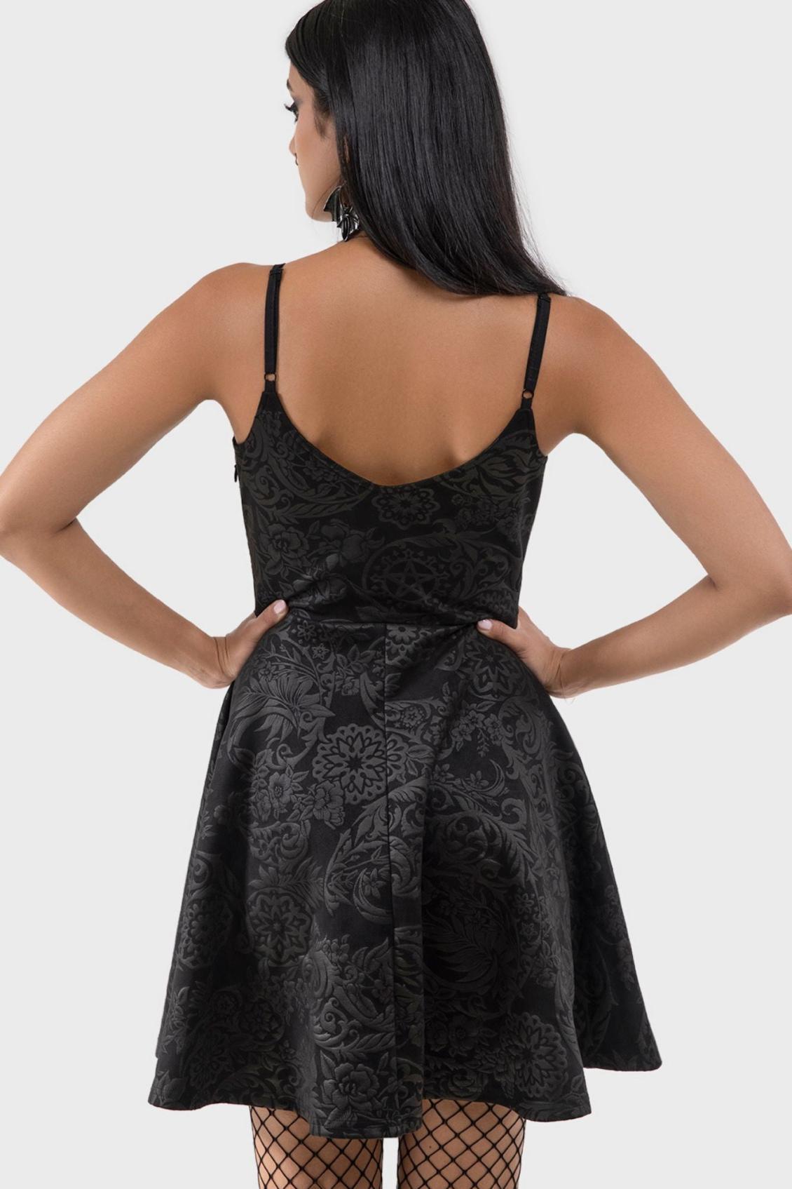 Women Party | Killstar Magica Skater Dress [BLACK LILY]