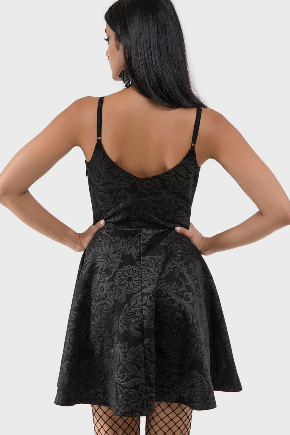 Women Party | Killstar Magica Skater Dress [BLACK LILY]