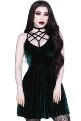 Women Party | Killstar Magica Skater Dress [EMERALD]
