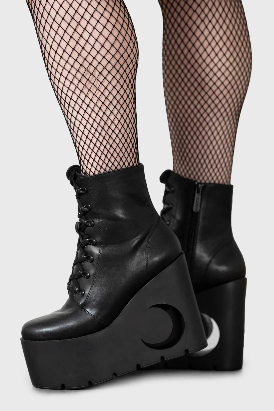 Women Platforms | Killstar Crescent Boots