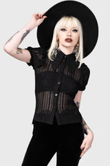 Women Shirts &amp; Blouses | Killstar Elena&#039;s Choice Lace Collar Blouse [B]