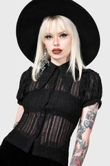 Women Shirts &amp; Blouses | Killstar Elena&#039;s Choice Lace Collar Blouse [B]
