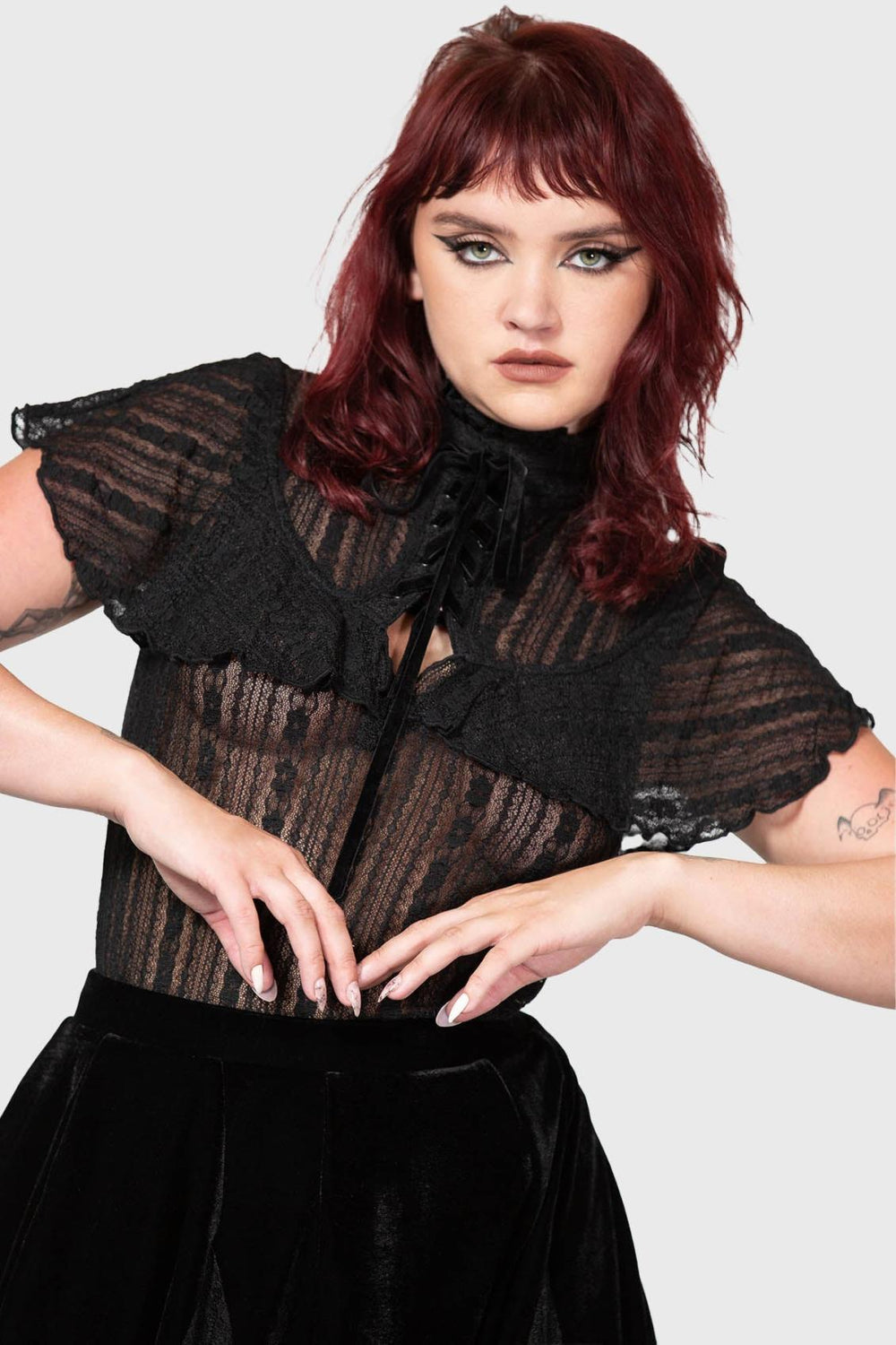 Women Shirts &amp; Blouses | Killstar Atala&#039;s Night Lace Top