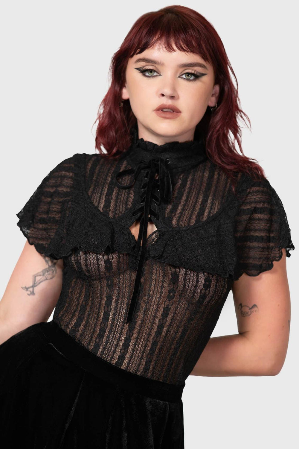 Women Shirts &amp; Blouses | Killstar Atala&#039;s Night Lace Top