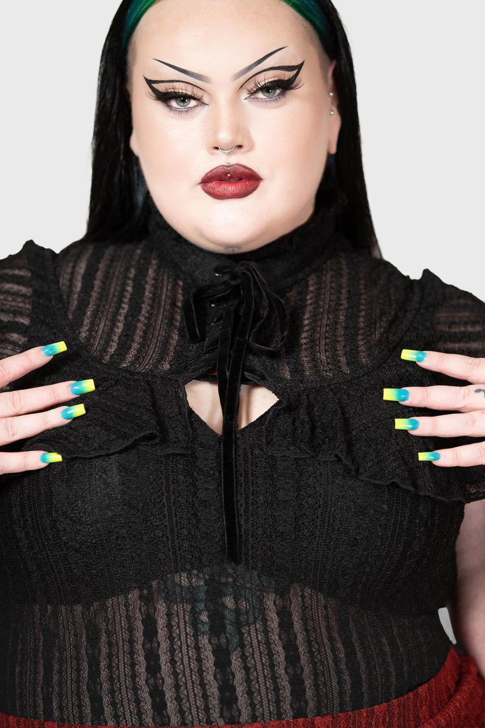 Women Shirts &amp; Blouses | Killstar Atala&#039;s Night Lace Top