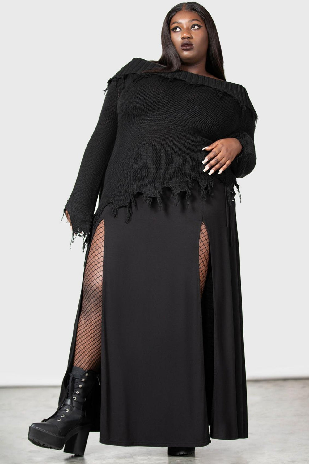 Women Sweaters | Killstar Aelfwine Asymmetric Sweater