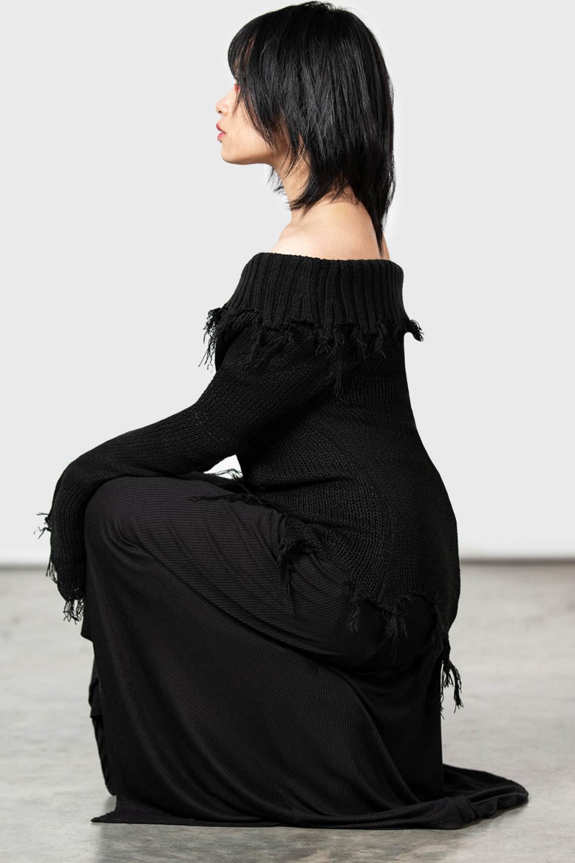 Women Sweaters | Killstar Aelfwine Asymmetric Sweater