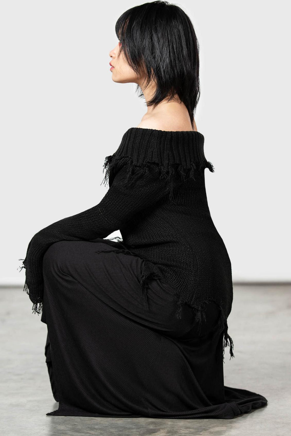 Women Sweaters | Killstar Aelfwine Asymmetric Sweater