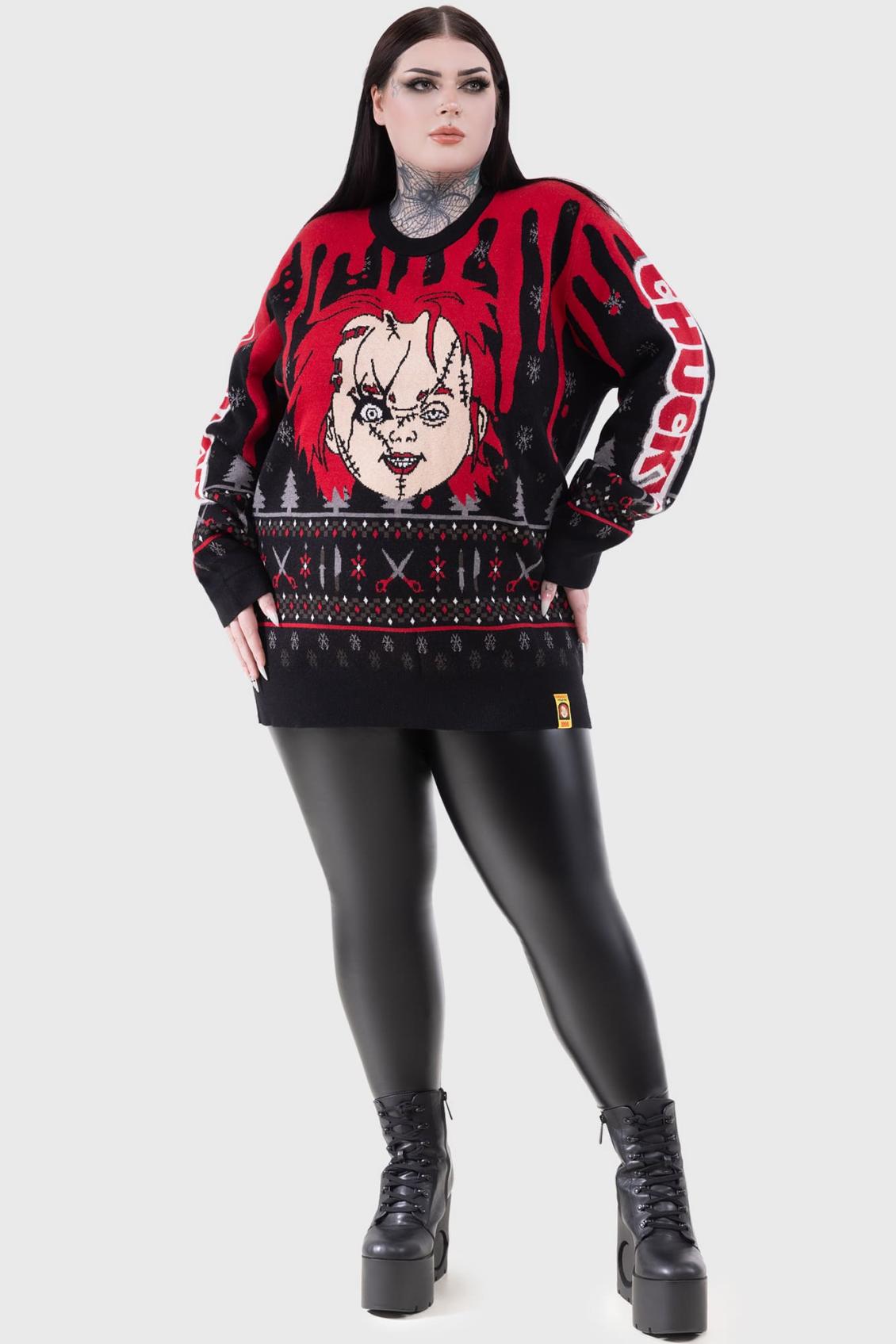 Women Sweaters | Killstar Chucky Wanna Play Sweater