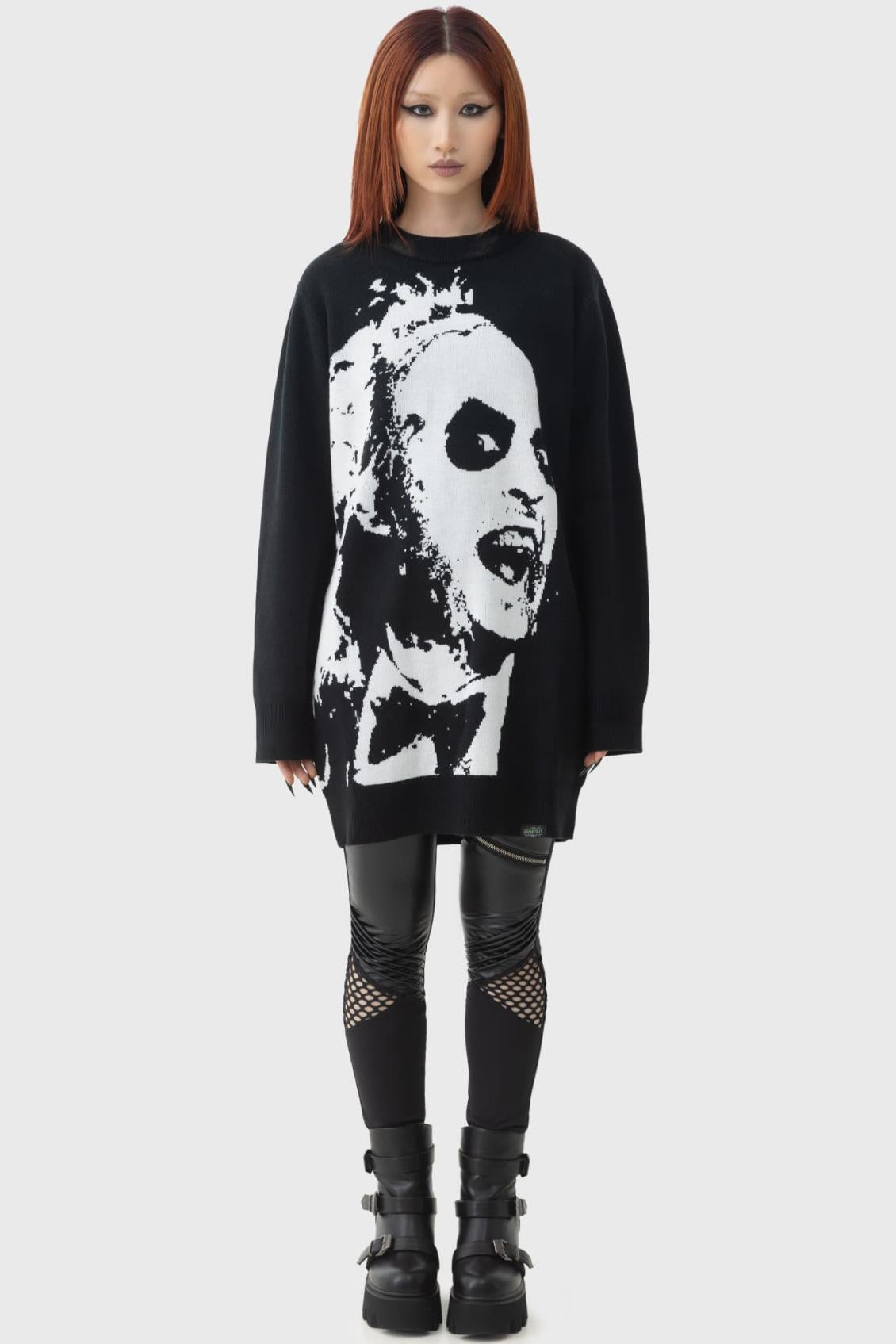Women Sweaters | Killstar Ghost With The Most Intarsia Sweater