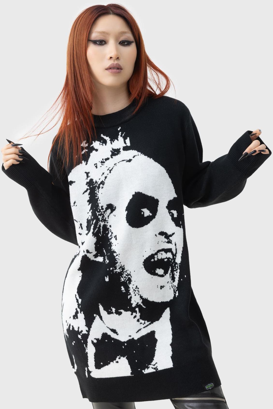 Women Sweaters | Killstar Ghost With The Most Intarsia Sweater