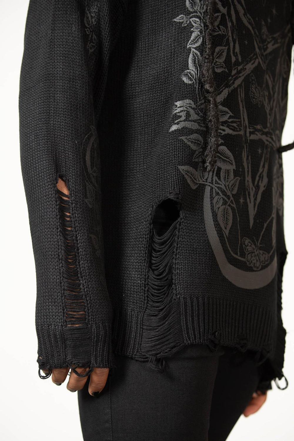 Women Sweaters | Killstar Hyperion Hooded Knit Sweater