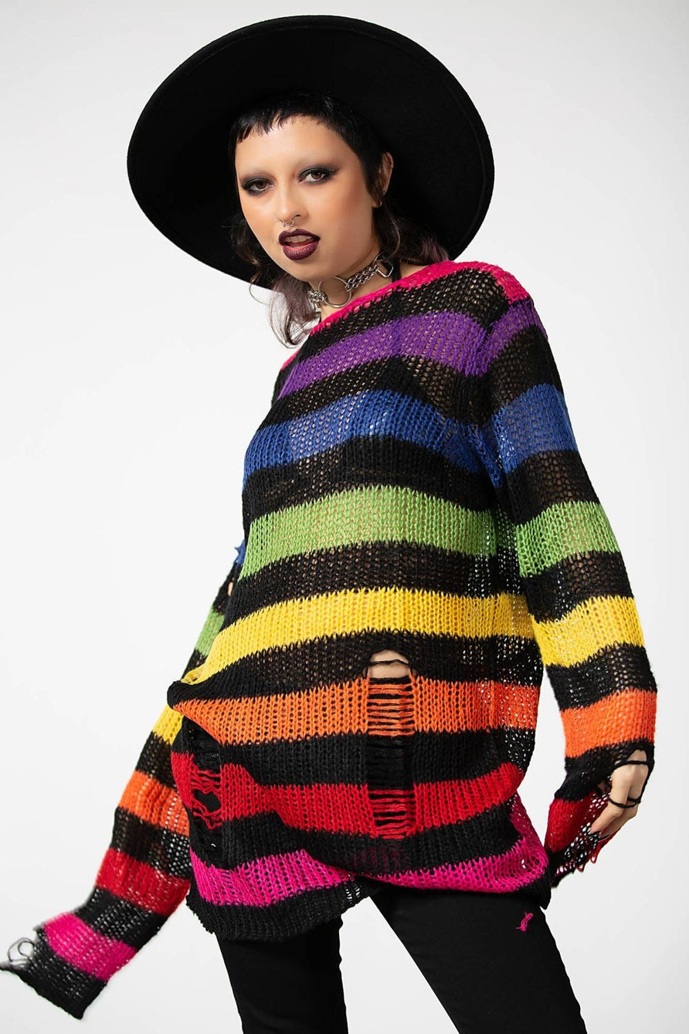Women Sweaters | Killstar Over The Rainbow Knit Sweater