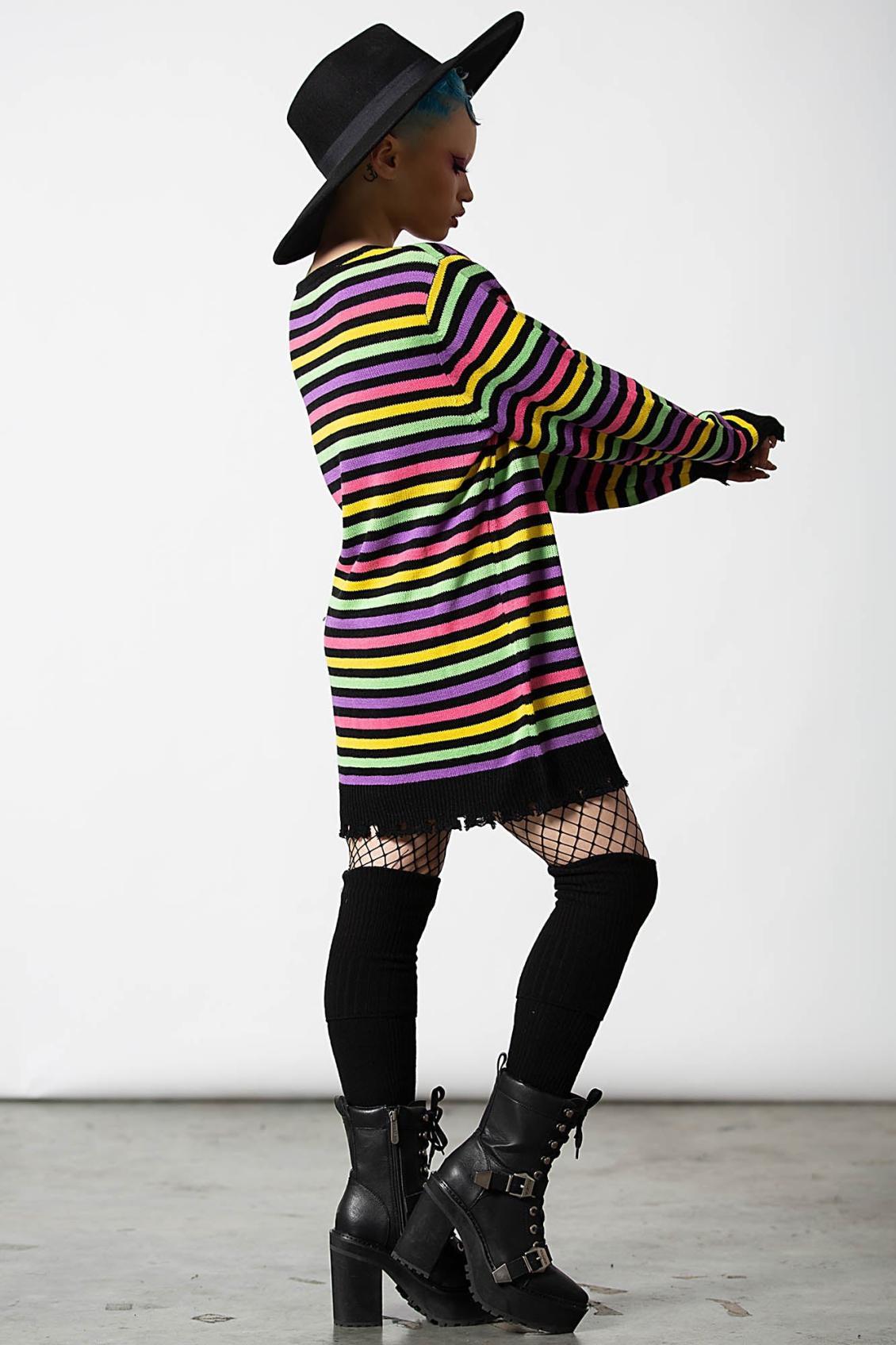 Women Sweaters | Killstar Rainbow Warrior Knit Sweater