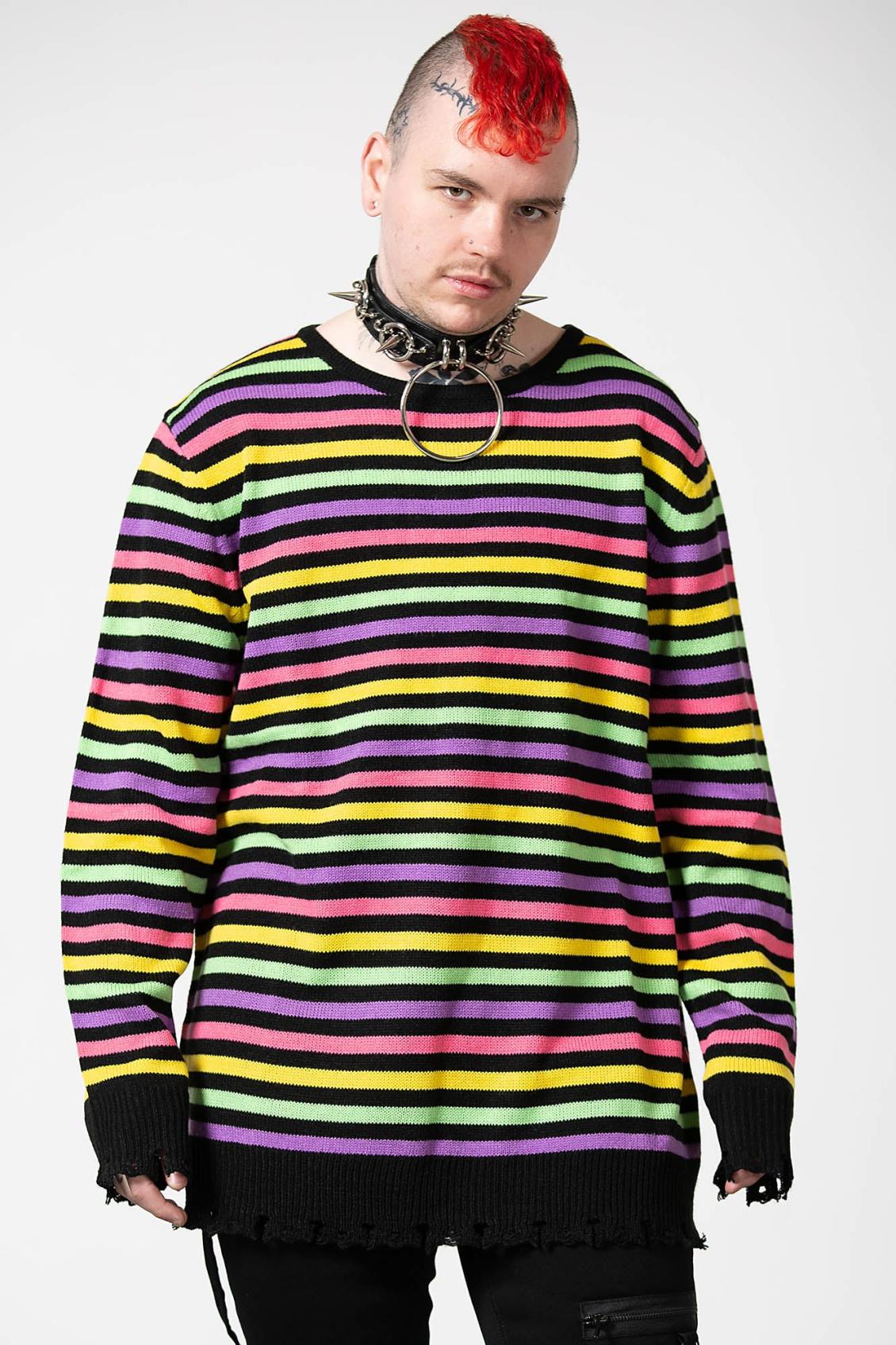 Women Sweaters | Killstar Rainbow Warrior Knit Sweater