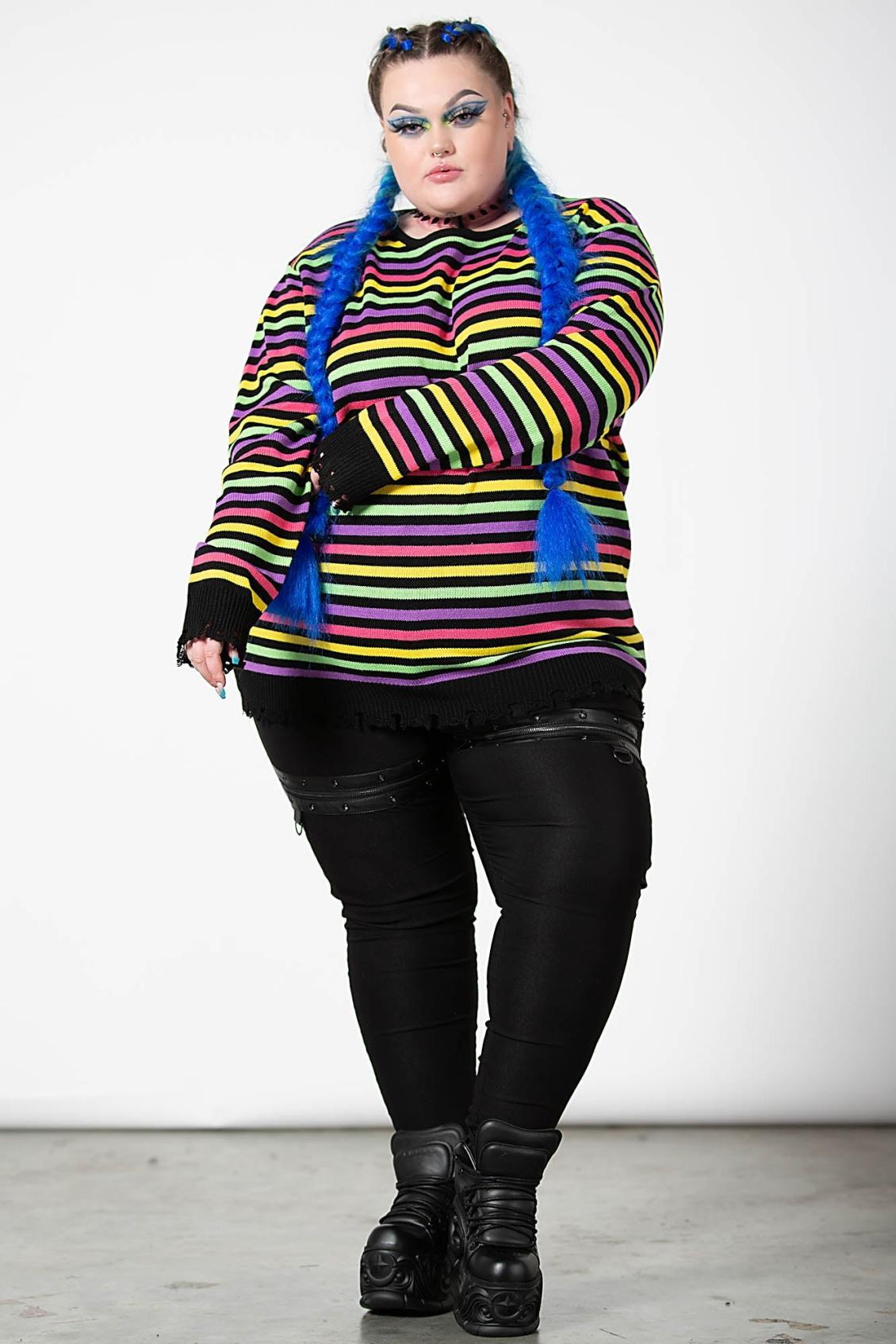 Women Sweaters | Killstar Rainbow Warrior Knit Sweater