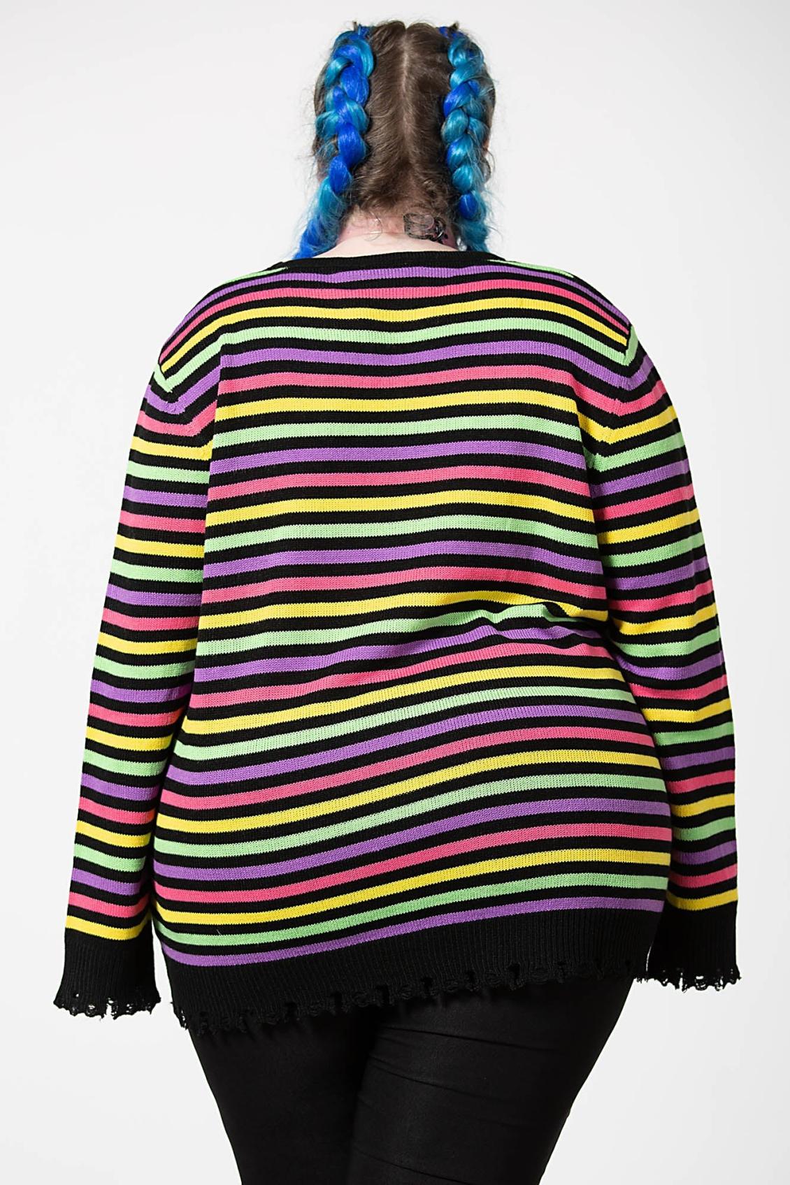 Women Sweaters | Killstar Rainbow Warrior Knit Sweater
