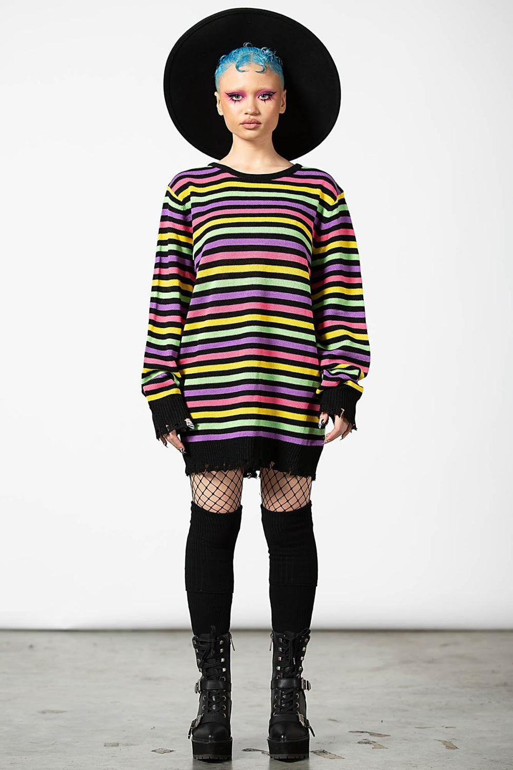 Women Sweaters | Killstar Rainbow Warrior Knit Sweater