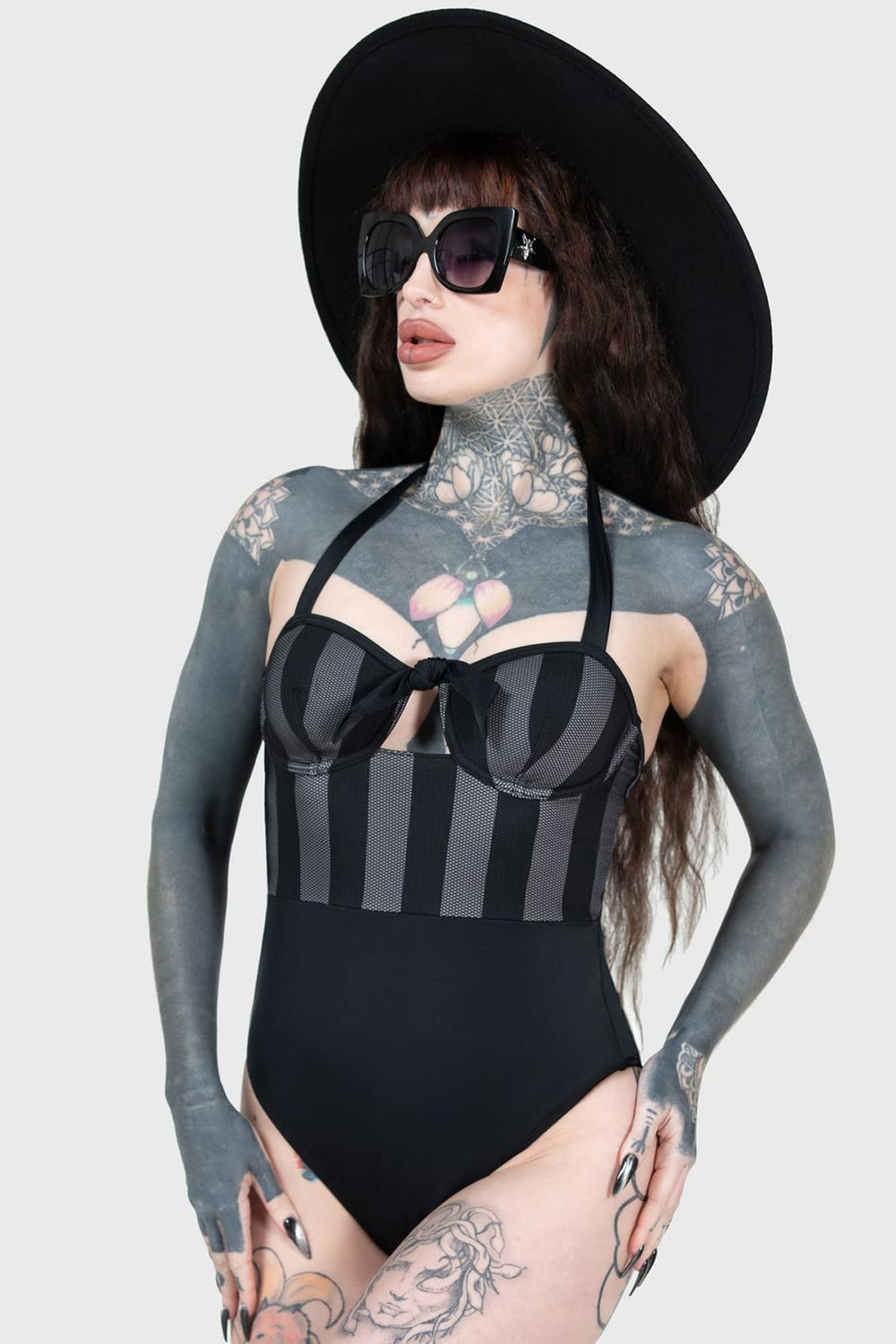 Women Swim | Killstar Shadow Stripe Swimsuit
