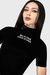 Women T-Shirts &amp; Vests | Killstar Allergic To Colour Velvet Top