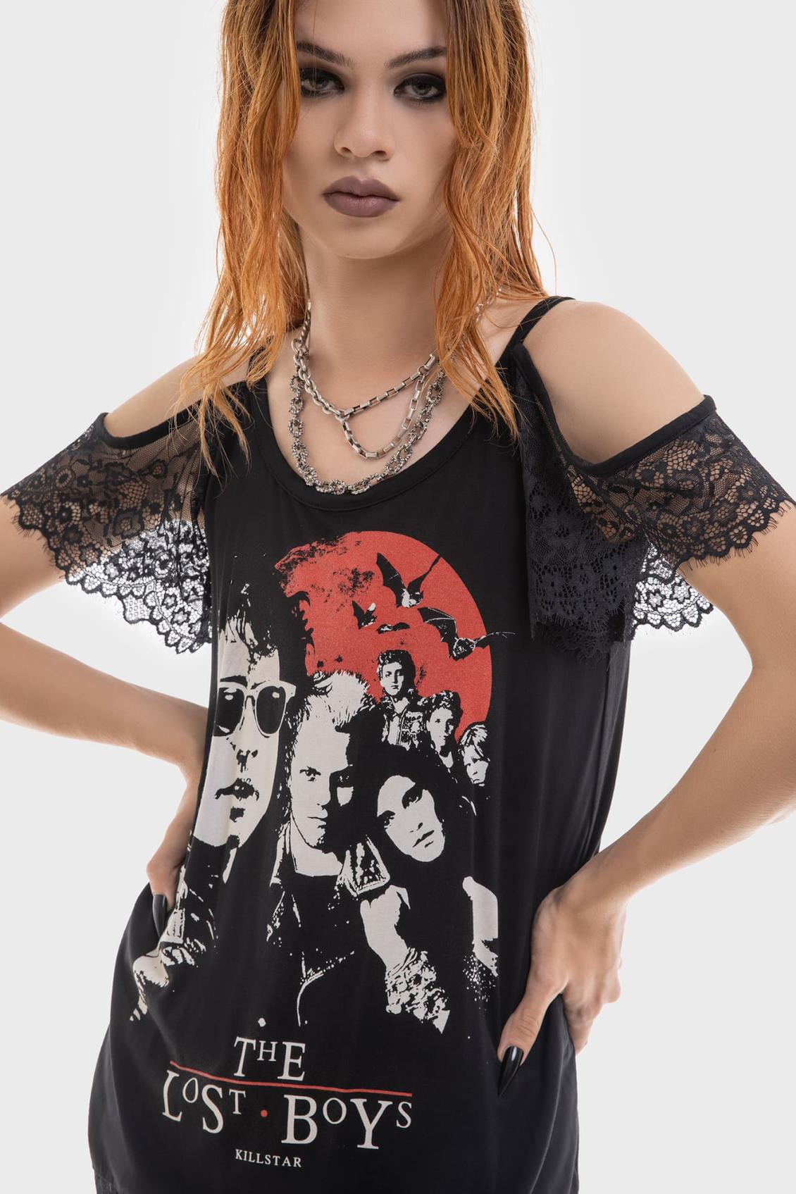 Women T-Shirts &amp; Vests | Killstar Bad Element Cold Shoulder Top