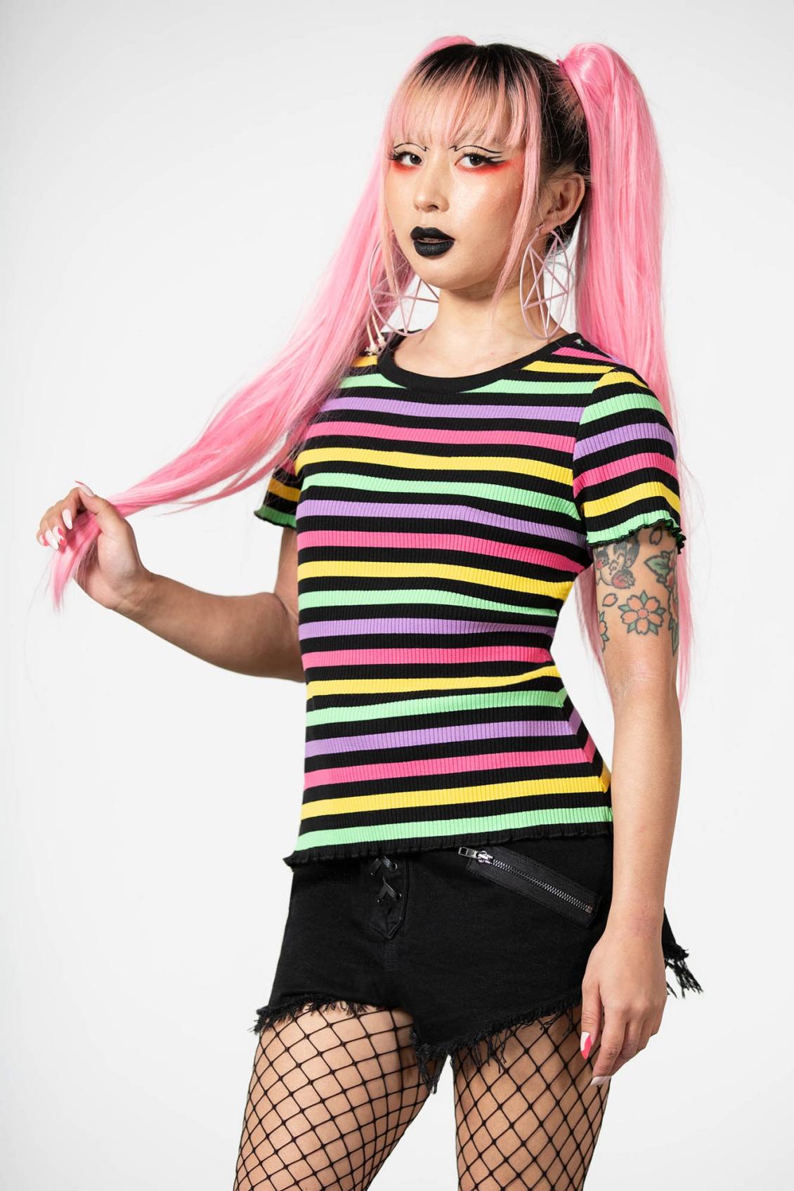 Women T-Shirts &amp; Vests | Killstar Blair Rainbow Top