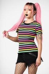 Women T-Shirts &amp; Vests | Killstar Blair Rainbow Top