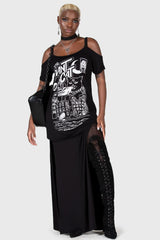 Women T-Shirts &amp; Vests | Killstar Cat Attack Distress Top