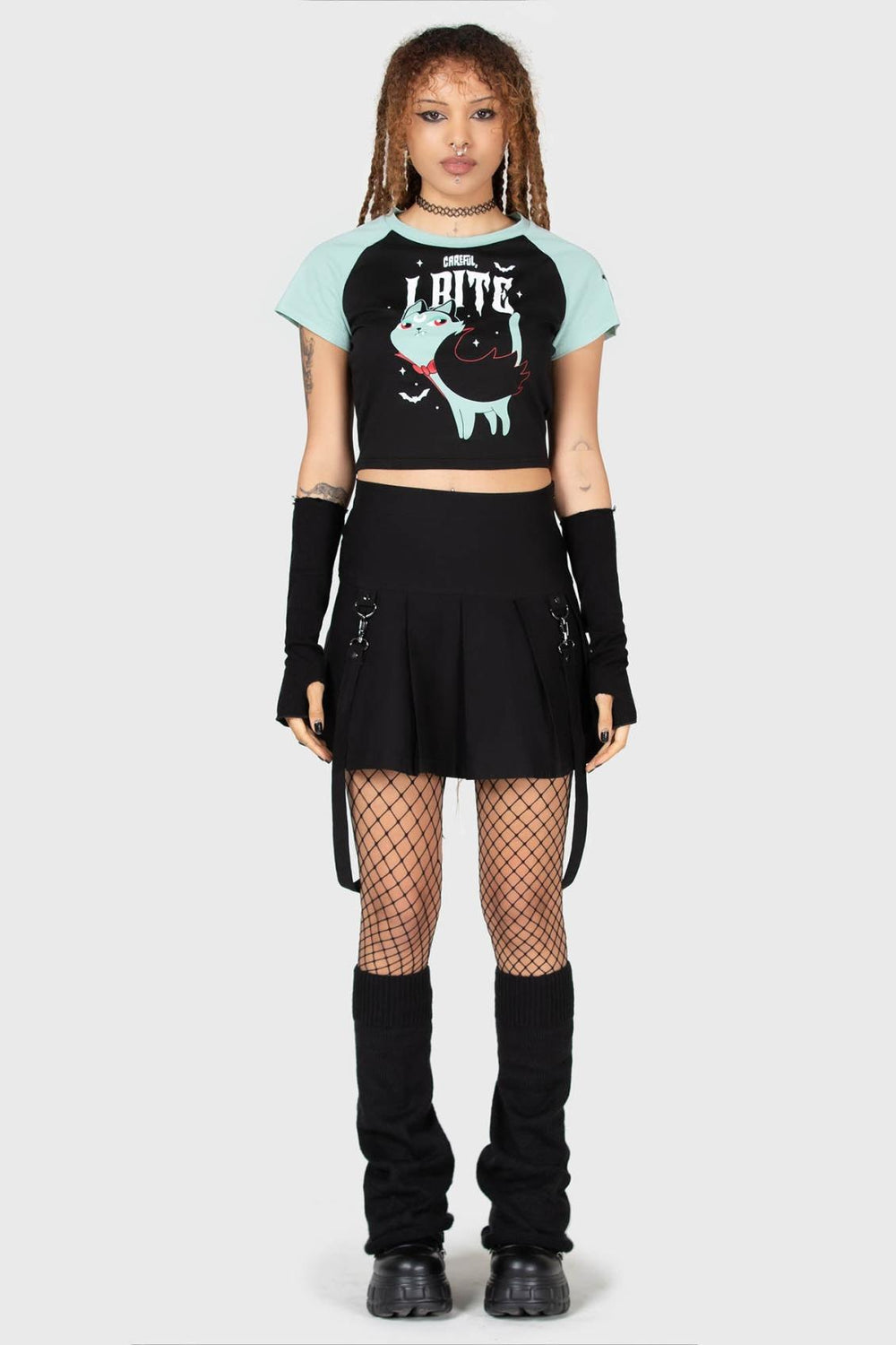 Women T-Shirts &amp; Vests | Killstar Cat Spat Shrunk Tee