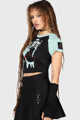Women T-Shirts &amp; Vests | Killstar Cat Spat Shrunk Tee